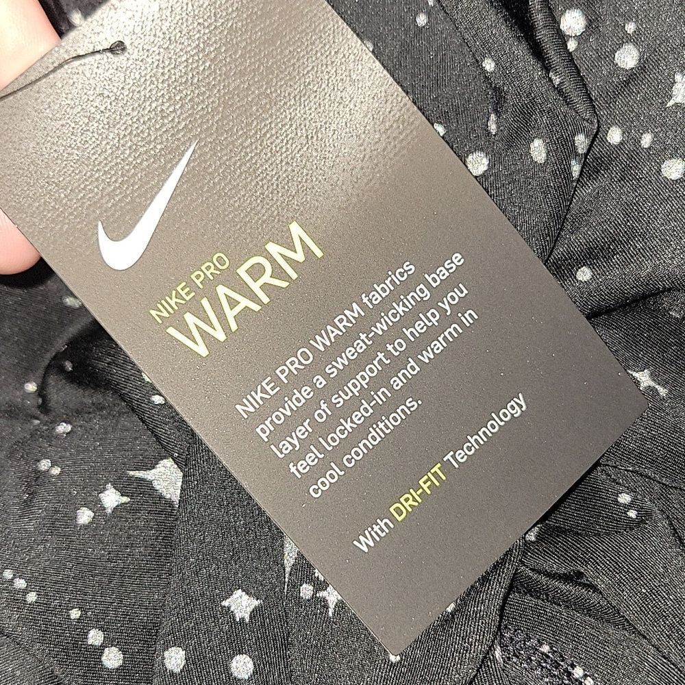 Nike Pro Warm Starry Night Tights leggings NWT XL Black - Picture 8 of 12